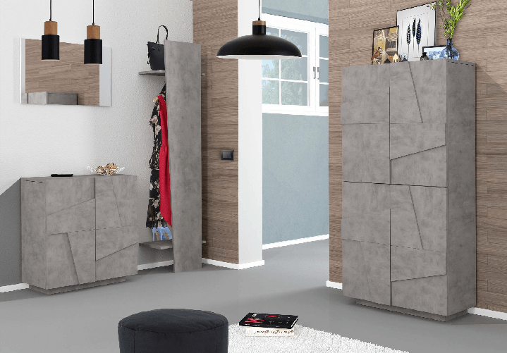 Dmora Mobile da ingresso Dmasell, Entratina moderna multifunzione, Armadietto multiuso per atrio