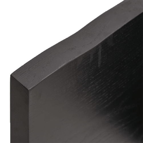 vidaXL Piano Tavolo Grigio Scuro 100x50x4 cm in Rovere Non Trattato