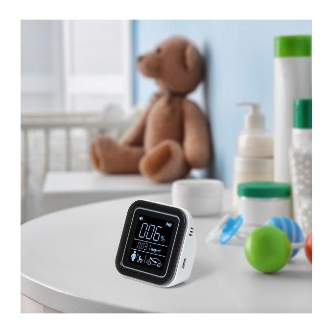 Lifenaxx Smart Indoor Monitoraggio della qualitá dell ́aria CO-Meter rileva sostanze chimiche VOC Rilevatore di inquinamento da fumo polvere personal