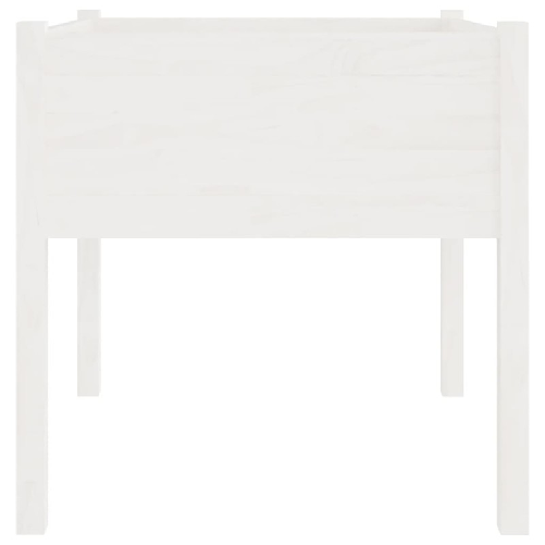 Fioriera da Giardino Bianca 70x70x70 cm Legno Massello di Pino