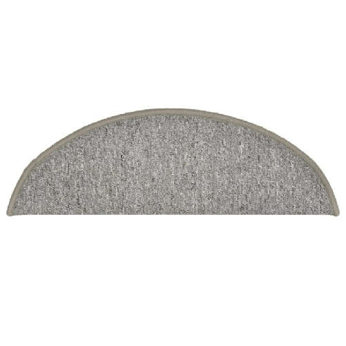 vidaXL Tappetini per Scale 15 pz Grigio Chiaro 56x17x3 cm