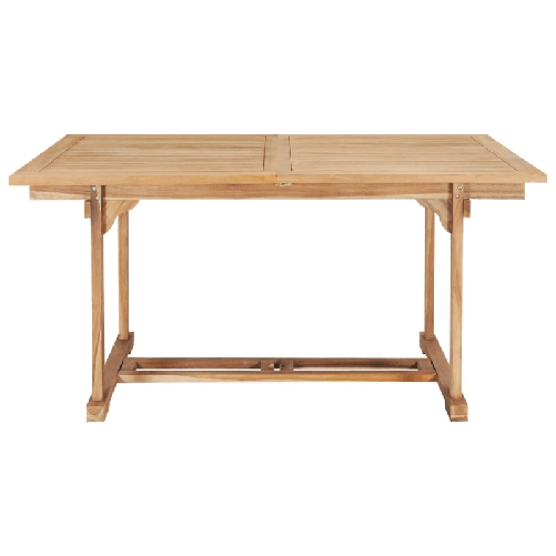 vidaXL Set da Pranzo per Esterni 7 pz 150-200x100x75 cm Teak Massello