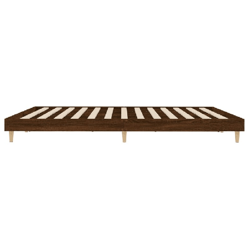 vidaXL Giroletto Rovere Marrone 160x200 cm in Legno ingegnerizzato