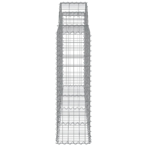 vidaXL Cesti Gabbioni ad Arco 4 pz 200x30x100/120 cm Ferro Zincato