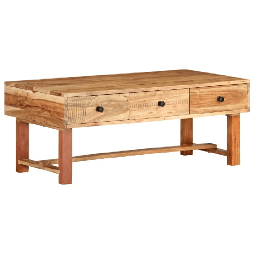 vidaXL Tavolino da Caffè 100x50x40 cm in Legno Massello di Acacia