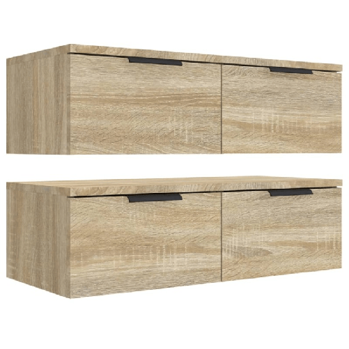 Mobili Pensili 2 pz Rovere Sonoma 68x30x20 cm Legno ingegnerizzato