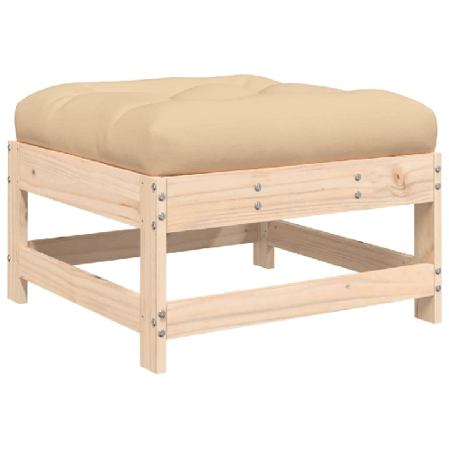 vidaXL Set Divani da Giardino 10 pz con Cuscini in Legno Massello
