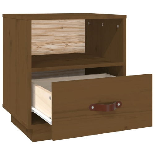 vidaXL Comodino Miele 40x34x45 cm in Legno Massello di Pino