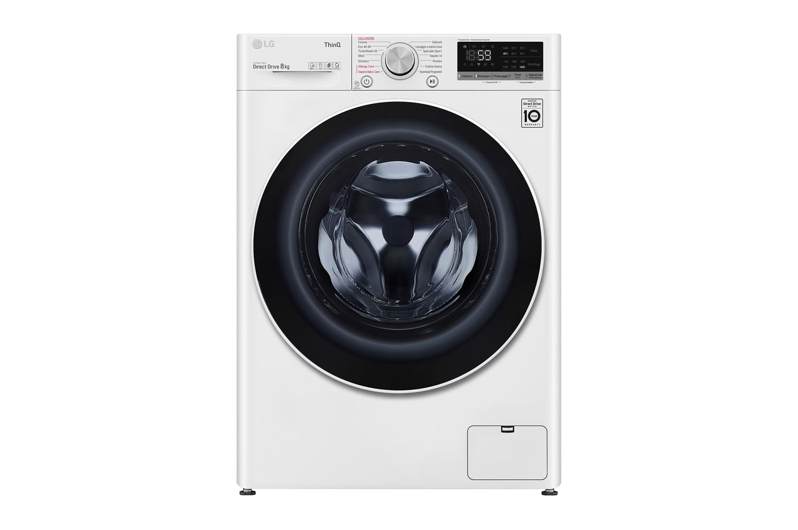 LG F4WV508S0B lavatrice Caricamento frontale 8 kg 1400 Giri-min B Bianco