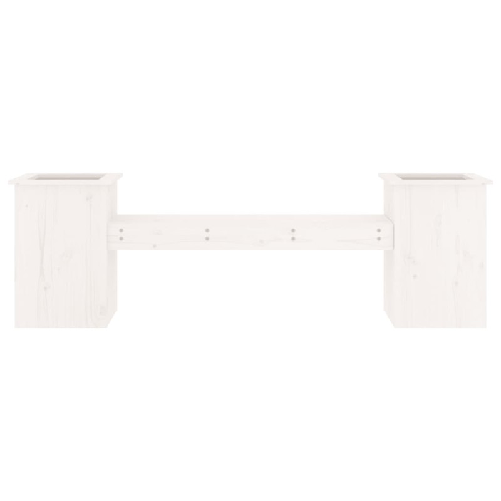 vidaXL Panchina Fioriera Bianca 184,5x39,5x56,5 cm Legno Massello Pino