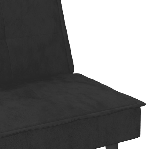 vidaXL Divano Letto con Portabicchieri in Velluto Nero