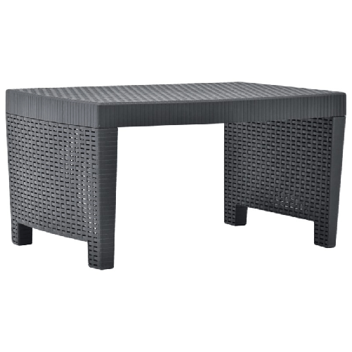 vidaXL Set Salotto da Giardino 3 pz in Plastica Antracite