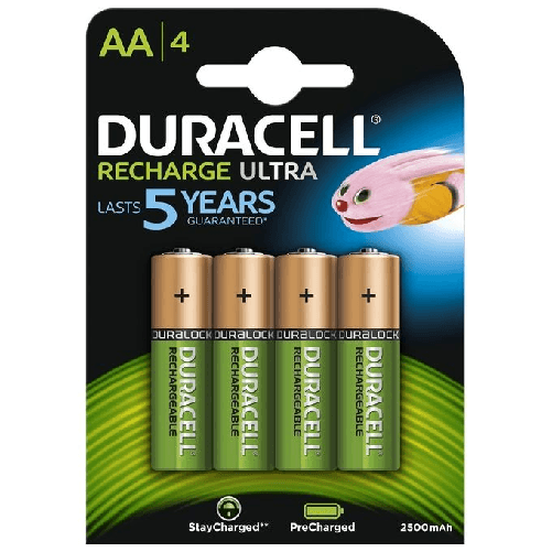 Duracell Batterie Ricaricabili AA (Confezione da 4), Duracell 4xAA Batteria ricaricabile Stilo AA