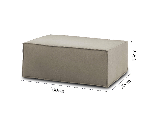 Talamo Italia Pouf Dabdella, Pouf da salotto, 100% Made in Italy