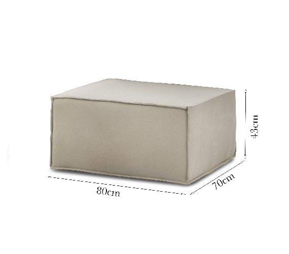 Talamo Italia Pouf Dpancar, Pouf da salotto, 100% Made in Italy