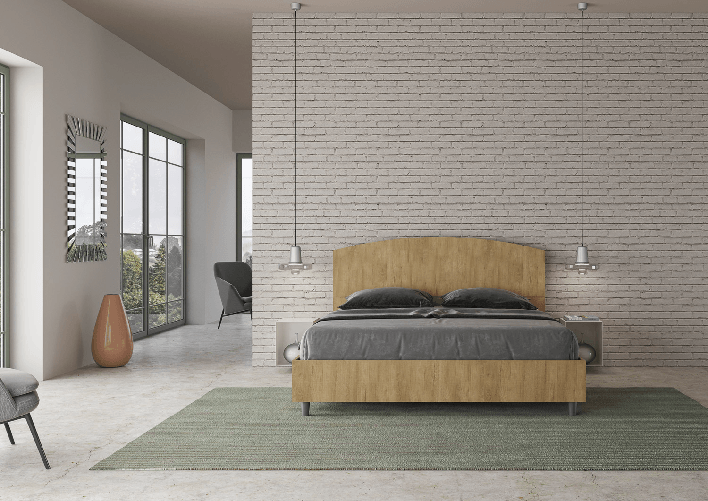 Letto matrimoniale contenitore 160x200 quercia Dora
