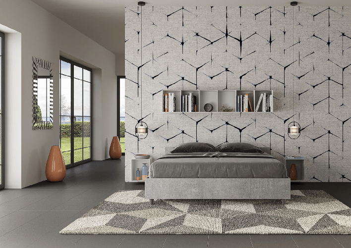 Letto matrimoniale senza rete 160x190 cemento Nuamo