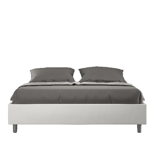 Letto matrimoniale con rete 160x200 testata inclinata con doghe quercia Ankel