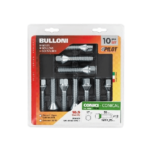 Set 10 bulloni conici - TC6 - D/Blister