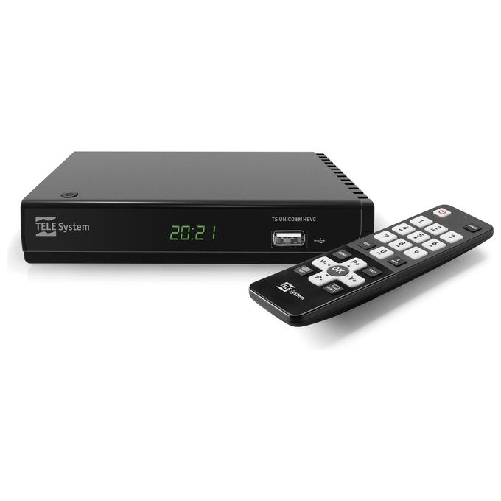 Telesystem TELE System UNICO T2HEVC/01 Terrestre Full HD Nero TELE System UNICO T2HEVC/01 Terrestre Full HD Nero