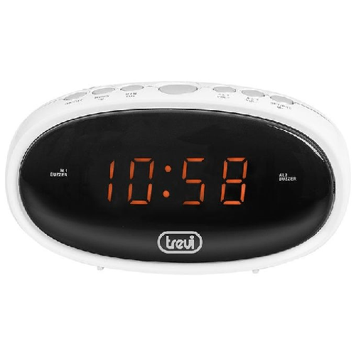 Trevi EC-880B Orologio Digitale con Due Sveglie Bianco Trevi EC 880 Sveglia digitale Nero, Bianco