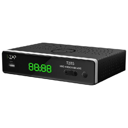 Adb IZAPT385 Decoder Digitale Terrestre Zapper T2 Hevc Hd Dolby i-ZAP T385 set-top box TV Terrestre HD Nero