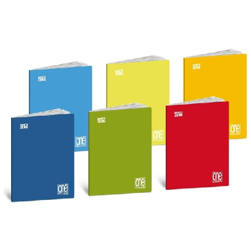 BLASETTI Box 12 maxiquaderni OneColor Impatto Zero 20+1ff 4mm+6 scat.fogl. Blasetti Blasetti 7443 quaderno per scrivere A4 80 fogli Multicolore