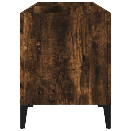 vidaXL Mobile Porta Dischi Rovere Fumo 74,5x38x48 cm Legno Multistrato