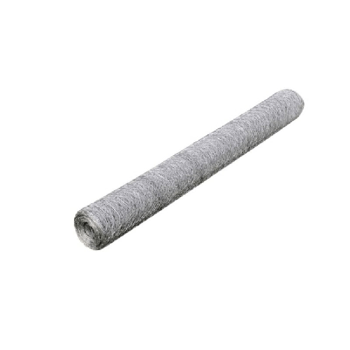 vidaXL Recinzione in Rete per Pollaio Acciaio Zincato 25x0,5 m Argento