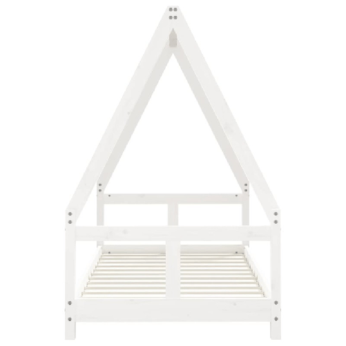 vidaXL Giroletto per Bambini Bianco 80x160cm in Legno Massello di Pino