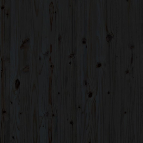 vidaXL Testiera da Parete Nera 126x3x91,5cm in Legno Massello di Pino