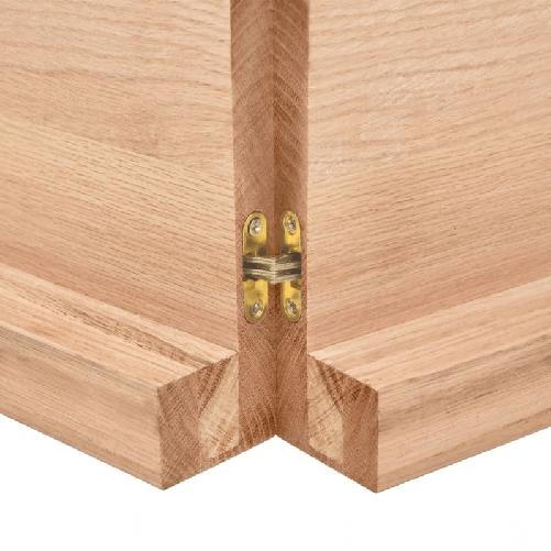 vidaXL Piano Tavolo Marrone Chiaro 200x50x6cm Rovere Massello Trattato