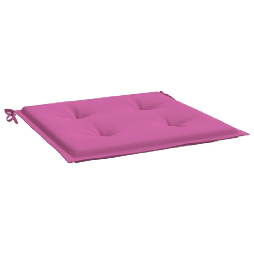 vidaXL Cuscini per Sedia da Giardino 2 pz Rosa 50x50x3 cm in Tessuto