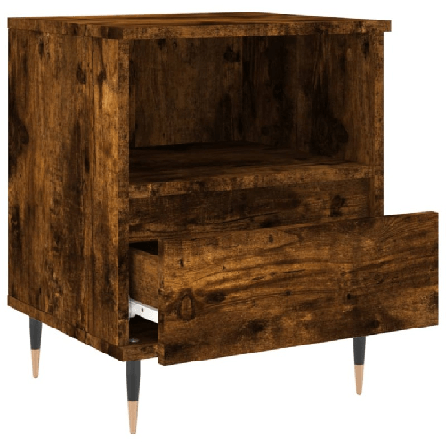 vidaXL Comodino Rovere Fumo 40x35x50 cm in Legno Multistrato