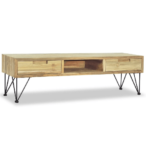 Mobile Porta TV 120x35x35 cm in Legno Massello di Teak