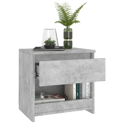 vidaXL Comodino Grigio Cemento 40x30x39 cm in Truciolato