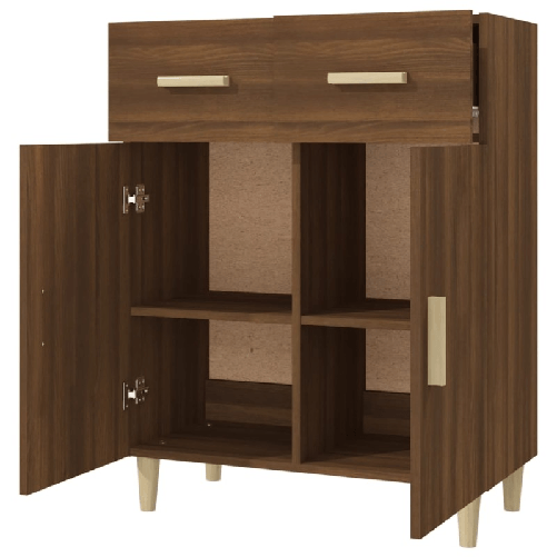 Credenza Rovere Marrone 69,5x34x89 cm in Legno ingegnerizzato