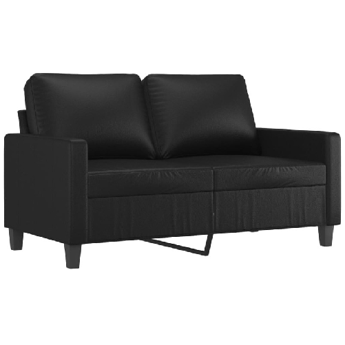 vidaXL Set di Divani 2 pz con Cuscini Nero in Similpelle