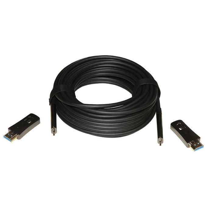 Link Cavo Hdmi 2.0 Aoc Fibra Ottica 100mt con Connettori Staccabili