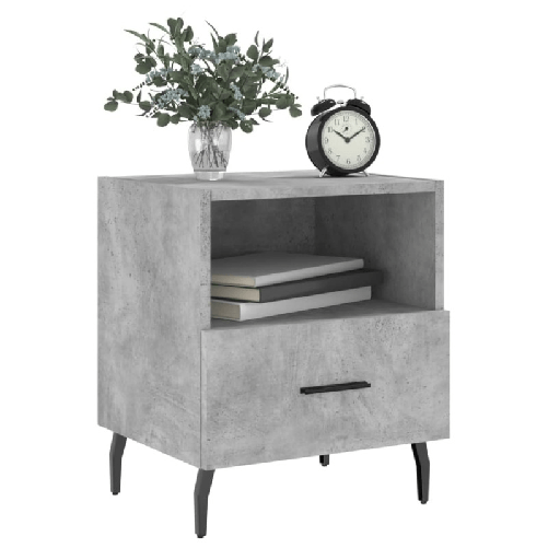 vidaXL Comodini 2 pz Grigio Cemento 40x35x47,5 cm in Legno ingegnerizzato