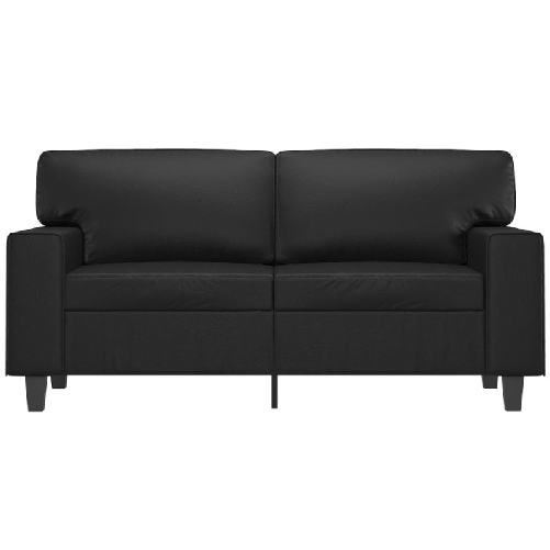 vidaXL Divano a 2 Posti Nero 120 cm in Similpelle