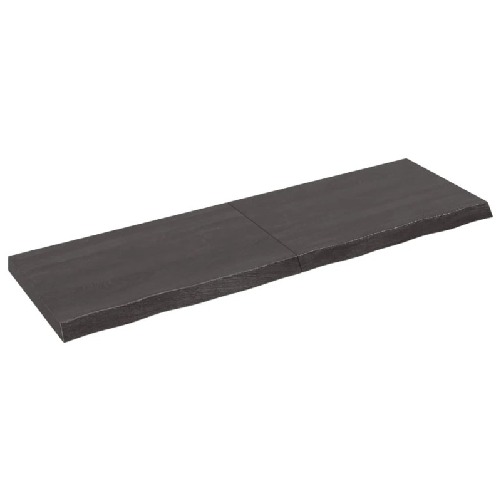 vidaXL Piano Tavolo Grigio Scuro 160x50x6cm Rovere Massello Trattato