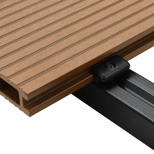 vidaXL Pavimento per Esterni in WPC Cavo con Accessori 36m² 2,2m Teak