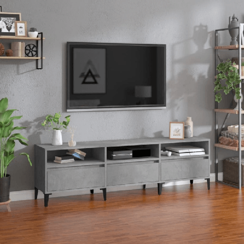 vidaXL Mobile TV Grigio Cemento 150x30x44,5 cm Legno Multistrato
