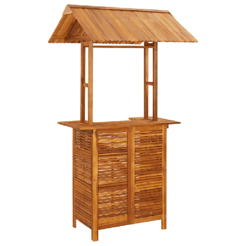 vidaXL Set da Bar per Giardino 3 pz in Legno Massello di Acacia
