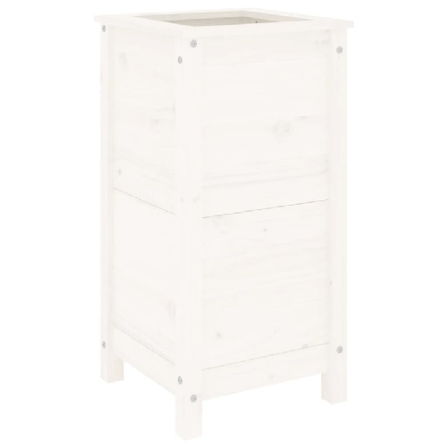 vidaXL Fioriera da Giardino Bianca 40x40x78 cm Legno Massello di Pino