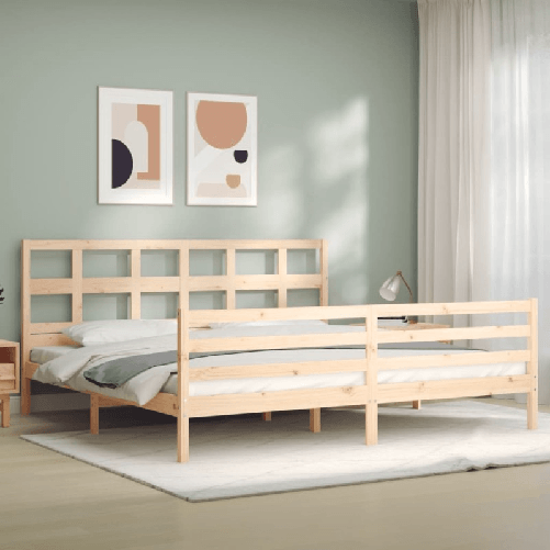 vidaXL Giroletto con Testiera 200x200 cm in Legno Massello
