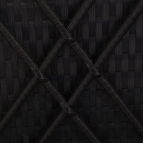 vidaXL Lettini Prendisole con Tavolino 3 pz in Polyrattan Nero