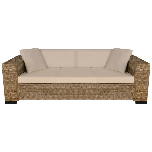 Divano a 3 Posti Set 8 pz in Vero Rattan