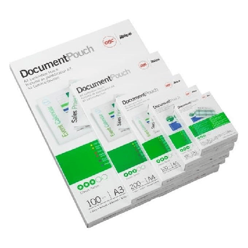 GBC Pouch per carta di credito 54x86 mm 2x250 mic lucide (100)